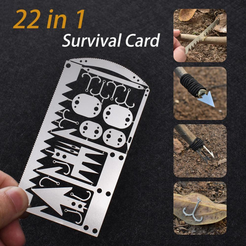 22 in 1 Survival Card